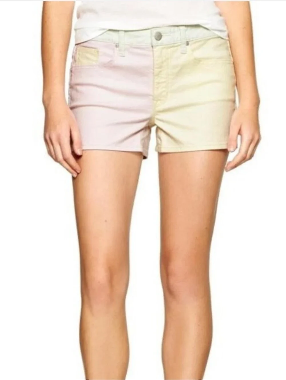 Gap Jean Shorts Pastel Colorblock Denim Slim Size 30 NWT